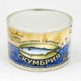 Скумбрия дальневосточная натуральная с добавлением масла, в томатном соусе, с овощным гарниром