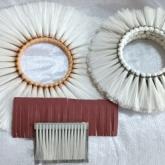 Щетки технические ручной вязки. Щетка-круг для полирования металла. материал полипропилен, полиамид диаметром 04-08 мм. Щетка- абразив для полирования древесины.