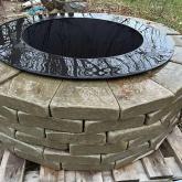 Кострище каменное сборное галтованное песчаник