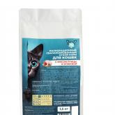 Состав: Дегидрированное мясо птицы 32%, пшеница, рис, хлопья овсяные, жир птицы, гидролизованные мясные белки (вкусоароматическая добавка), витаминно-минеральный комплекс, дрожжи пивные неактивные сухие, семена льна, масло лосося, юкка Шидигера, корень цикория сушеный, клюква сушеная, глюкозамин, DL-метионин, таурин, хондроитин. Витамин С, токоферол (витамин Е) в качестве антиоксиданта.  СОДЕРЖАНИЕ ПИТАТЕЛЬНЫХ ВЕЩЕСТВ: сырой протеин 30%, сырой жир 14%, сырая зола 7,5%, сырая клетчатка 2,6%, углеводы 33%, ом