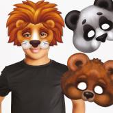 Картонные маскарадные маски