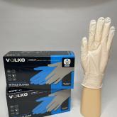 Нитриловые перчатки одноразовые Высокой прочности 100 штук, цвет белый