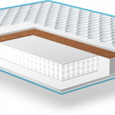 Матрас Edison - Разносторонний матрас. Подойдет для людей, у которых разные предпочтения в зависимости от времени года. Например, можно использовать более жесткую сторону летом, а более мягкую зимой. С одной стороны сочетание гипоаллергенного biofoam с кокосовой койрой обеспечит среднюю жесткость матрасу. С другой biofoam для максимальной эластичности и мягкости.   Независимый пружинный блок Smart Spring придает матрасу анатомические свойства и обеспечивает полное расслабление во время сна. 