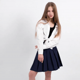 Школьная мини-юбка темно-синяя