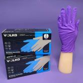 Нитриловые перчатки одноразовые Высокой прочности 100 штук, цвет фиолетовый