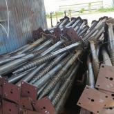 Многовитковые сваи с приваренным квадратным фланцем без покрытия