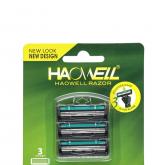 3 картриджа с 3 лезвиями.