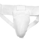 Надежную защиту обеспечивает наполнитель из вспененного крепкого пластика. Бандаж "ракушка" крепится на теле спортсмена с помощью эластичной резинки-пояса.