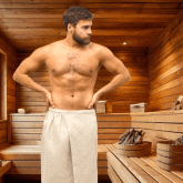 Килт для бани: ширина 145, длина 65, по талии, карман с левой стороны, запАх (липучка 25 см), фактурная, мягкая, приятная на ощупь ткань; состав ткани : лен 51%/хлопок 49%, 330 гр. 