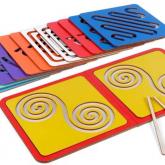 Межполушарные доски (дидактический лабиринт). Это очень полезный тренажер для развития межполушарного взаимодействия. Наш набор уникален креплением рамок, что значительно упрощает хранение игры. В наборе 14 вкладышей с 7 узорами. Межполушарные доски разработаны специально для того, чтобы ребенок в игровой форме улучшал межполушарные связи и развивал свои способности. С одной стороны такие доски – это необычная игрушка, с которой дети весело проводят время, а с другой – нейротренажер, позволяющий научить пол