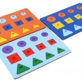 Для детей от 3 лет. из серии "Монтессори" поможет ребенку в увлекательной форме развить логическое мышление, концентрацию внимания и цветовое восприятие. Крохе предстоит рассортировать геометрические фигуры по цветам и размерам и заполнить углубления в рамке подходящими по форме элементами. Моторика, Логика, Внимание, Фигуры, цвета, Память! Рамки-вкладыши М.Монтессори "Больше-меньше", Микс - помогут изучить геометрические фигуры, размер (большой-маленький), разовьют глазомер и координацию движений рук.