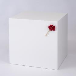 Урна для праха «Куб» белый глянец