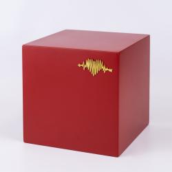 Урна для праха «Куб» красный матовый