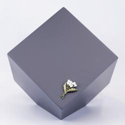 Урна для праха «Куб на ребре» серый матовый