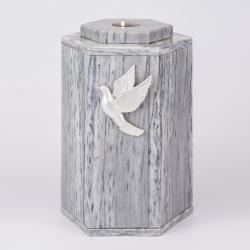 Урна для праха мрамор «Шестигранник» с декором