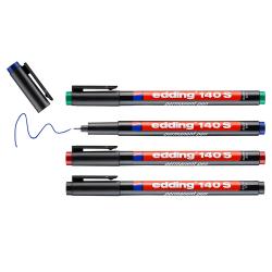 E-140#1Маркер перманентный для глянцевых поверхностей и пленок edding 140S, круглый наконечник, 0.3 мм Черный