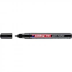 E-791#1 Маркер лаковый глянцевый edding 791, круглый наконечник, 1-2 мм Черный, (10 шт/уп)