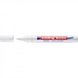 E-8050#49 Маркер для шин и резины edding 8050, круглый наконечник, 2-4 мм Белый, (10 шт/уп)