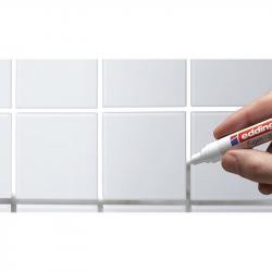 E-8200#1-B#49 Маркер для затирки плиточных швов edding 8200, круглый наконечник, 2-4 мм, блистер Белый, (10 шт/уп)