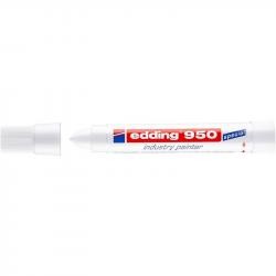 E-950#49 Маркер промышленный по металлу edding 950, универсальный, для любых поверхностей, 10 мм Белый, (10 шт/уп)