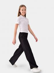 Брюки палаццо на резинке, черный