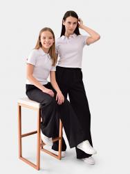 Брюки палаццо на резинке, черный