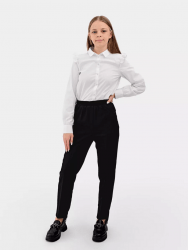 Брюки зауженные классические, черные