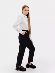 Брюки зауженные классические, черные