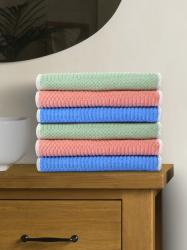 ПОЛОТЕНЦЕ С ОКАНТОВКОЙ из  микрофибры 210 г/м²  текстура материала - рифлёная Размер 35х70