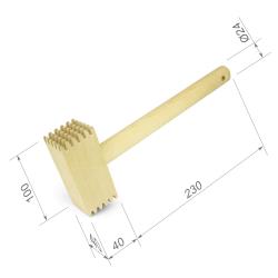 Молоток для мяса разделочный из дерева, квадратный двойной шип