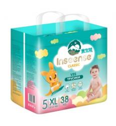 Трусики-подгузники XL (12-17 кг) Inseense Classic V5S 38 шт (изумрудные) (6)