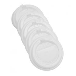 Крышка с питейником для бумажных стаканов 80 мм белая