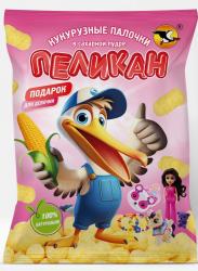 Кукурузные палочки "Пеликан" с подарком для девочек 65 гр.