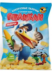 Кукурузные палочки "Пеликан" с подарком для мальчиков 65 гр.