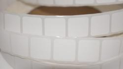 Маленькие квадратные белые полипропиленовые этикетки 