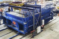 Кассетная установка для производства стеновых панелей 