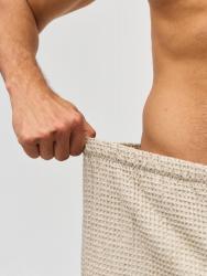 Банный килт: ширина 145, длина 65, на талии резинка, карман с левой стороны, запАх (липучка 25 см) 