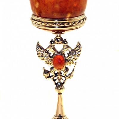 Бокал "Державный" из натурального янтаря