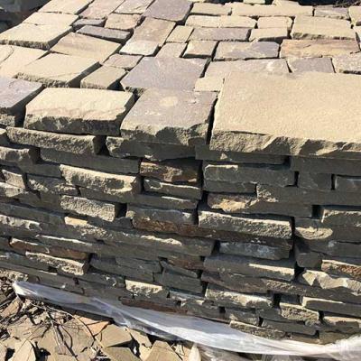 Брусчатка рубленная серо-зеленая 