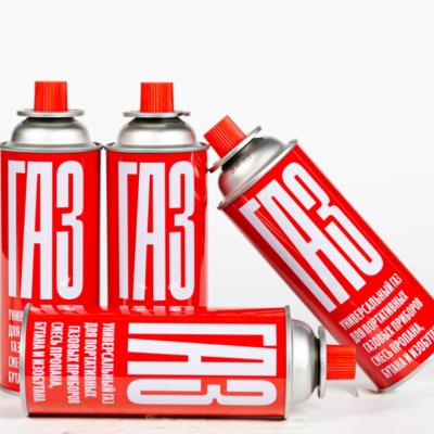    Состав газа включает бутан, пропан и изобутан, что обеспечивает эффективное и стабильное горение. Объем баллона 520 мл. (220 гр.) позволяет продолжительно пользоваться горелкой в течение 2-4 часов. В коробке 28 шт.